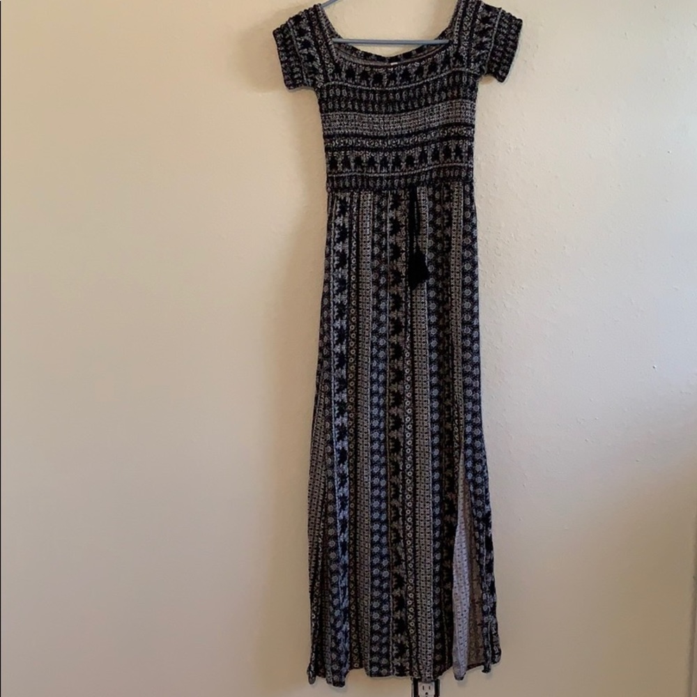 Off the shoulder, maxi dress